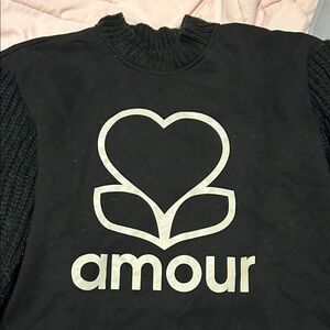 Amour Black Turtleneck Sweater